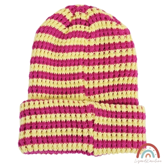 New! Free People Stripe It Up Cool Down Beanie - Picture 3 of 6